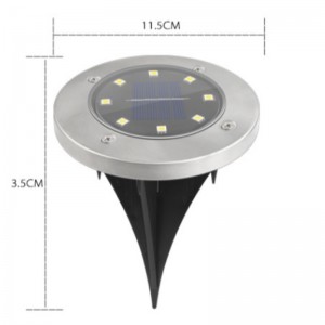 Vandtæt 8 LED IP65 Solar Powered Under-Ground Park Lampe Outdoor Lawn Pathway Garden LED Solar Ground Lights Med Induktion